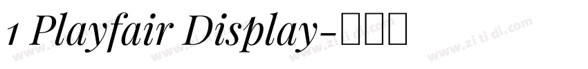 1 Playfair Display字体转换